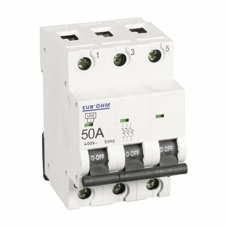 Lot De 4 Disjoncteurs Tripolaire 3 Modules 50A 4 Lot De 4 Disjoncteurs Tripolaire 3 Modules 50A – Image 2