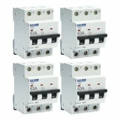 Lot De 4 Disjoncteurs Tripolaire 3 Modules 63A