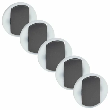 Lot De 5 Enjoliveurs Larges Celiane Pour Interrupteur-va-et-vient-poussoir Lum Graphite 065204 3 Lot De 5 Enjoliveurs Larges Celiane Pour Interrupteur-va-et-vient-poussoir Lum Graphite 065204