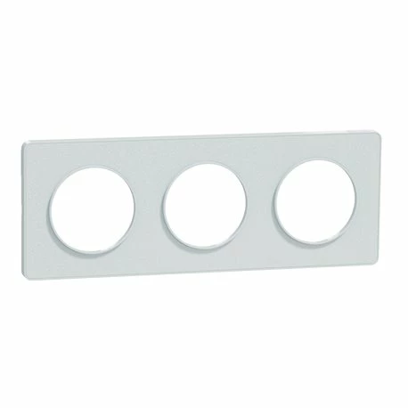 Lot De 5 Plaques De Finition Odace Touch S510806 Blanc Recyclé 3 Postes 4 Lot De 5 Plaques De Finition Odace Touch S510806 Blanc Recyclé 3 Postes – Image 2