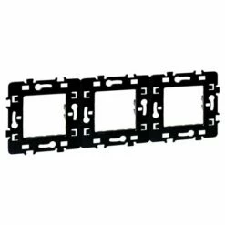 Lot De 5 Plaques De Support Métal 3 Postes 5 Lot De 5 Plaques De Support Métal 3 Postes -Schneider Electric Soldes lot de 5 plaques de support metal 3 postes 1