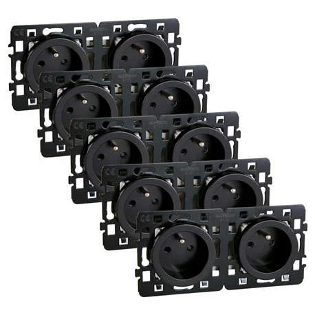 Lot De 5 Prises 16A Double 2P+T Vulcain 3 Lot De 5 Prises 16A Double 2P+T Vulcain