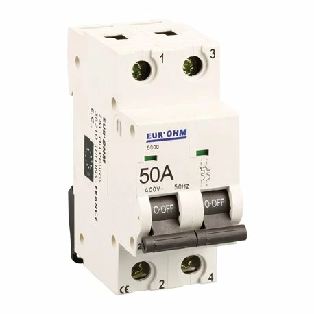 Lot De 6 Disjoncteurs Bipolaire 2 Modules 50A 4 Lot De 6 Disjoncteurs Bipolaire 2 Modules 50A – Image 2