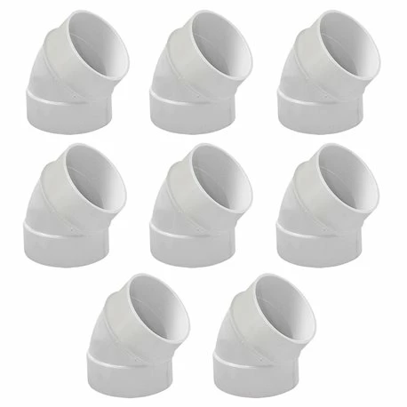 Sachet De 8 Coudés 45° Ø51 Mm Mâle/femelle 3 Sachet De 8 Coudés 45° Ø51 Mm Mâle/femelle