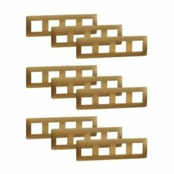 Schneider Electric Lot De 9 Plaques De Finition Unica Studio Métal N NU280857M Cuivre Liseré Blanc 4 Postes