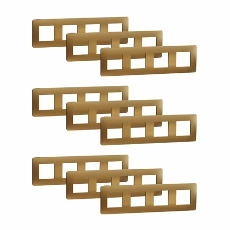 Schneider Electric Lot De 9 Plaques De Finition Unica Studio Métal N NU280858M Cuivre Liseré Anthracite 4 Postes 3 Schneider Electric Lot De 9 Plaques De Finition Unica Studio Métal N NU280858M Cuivre Liseré Anthracite 4 Postes