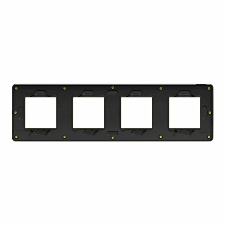 Schneider Electric Lot De 9 Plaques De Finition Unica Studio Métal N NU280862M Or Liseré Anthracite 4 Postes 6 Schneider Electric Lot De 9 Plaques De Finition Unica Studio Métal N NU280862M Or Liseré Anthracite 4 Postes – Image 4