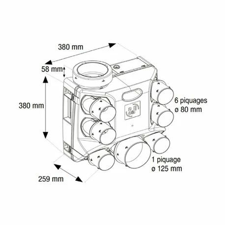 VMC Hygroréglable Ozeo 2 Ecowatt 5,4 W-Th-C Moteur+bouches 4 VMC Hygroréglable Ozeo 2 Ecowatt 5,4 W-Th-C Moteur+bouches – Image 2
