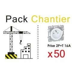 Pack De 50 Prises 16A Courant Fort 2P+T Blanc -Schneider Electric Soldes pack de 50 prises 16a courant fort 2pt blanc 1