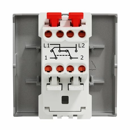 Permutateur 10A 250Vca Unica NU320530 Aluminium 2 Modules Mécanisme Seul 4 Permutateur 10A 250Vca Unica NU320530 Aluminium 2 Modules Mécanisme Seul – Image 2