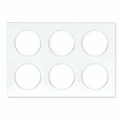 Plaque 2x3 Postes Blanc