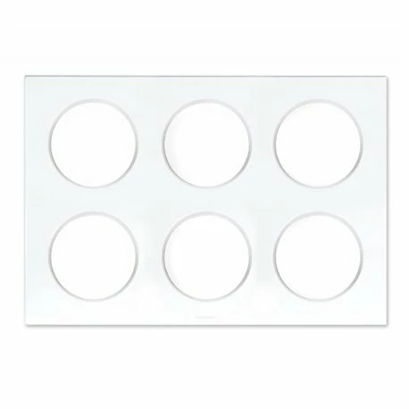 Plaque 2x3 Postes Blanc 3 Plaque 2x3 Postes Blanc