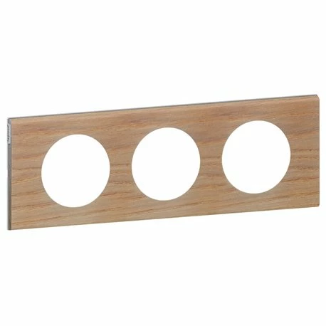 Plaque Celiane Bois 3 Postes Finition Chêne Blanchi 069053 3 Plaque Celiane Bois 3 Postes Finition Chêne Blanchi 069053