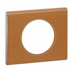 Plaque Celiane Cuir 1 Poste Finition Cuir Caramel 069421