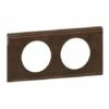 Plaque Celiane Cuir 2 Postes Finition Cuir Brun Texture 069402 -Schneider Electric Soldes plaque celiane cuir 2 postes finition cuir brun texture 069402