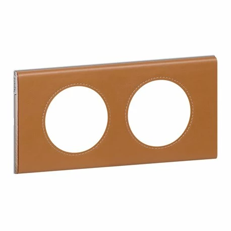 Plaque Celiane Cuir 2 Postes Finition Cuir Caramel 069422 3 Plaque Celiane Cuir 2 Postes Finition Cuir Caramel 069422