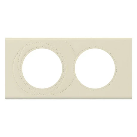 Plaque Celiane Cuir 2 Postes Finition Cuir Perle Couture 069432 4 Plaque Celiane Cuir 2 Postes Finition Cuir Perle Couture 069432 – Image 2