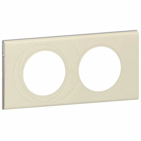 Plaque Celiane Cuir 2 Postes Finition Cuir Perle Couture 069432 3 Plaque Celiane Cuir 2 Postes Finition Cuir Perle Couture 069432