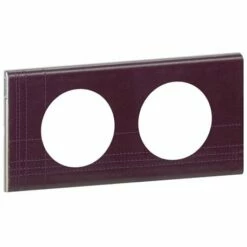 Plaque Celiane Cuir 2 Postes Finition Cuir Pourpre Couture 069442
