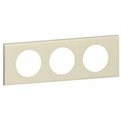 Plaque Celiane Cuir 3 Postes Finition Cuir Perle Couture 069433