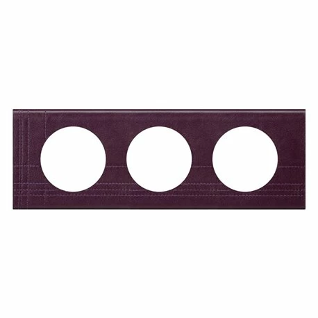 Plaque Celiane Cuir 3 Postes Finition Cuir Pourpre Couture 069443 4 Plaque Celiane Cuir 3 Postes Finition Cuir Pourpre Couture 069443 – Image 2