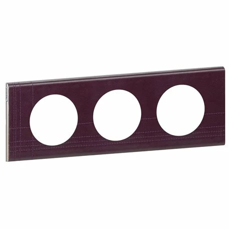 Plaque Celiane Cuir 3 Postes Finition Cuir Pourpre Couture 069443 3 Plaque Celiane Cuir 3 Postes Finition Cuir Pourpre Couture 069443