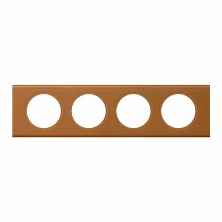Plaque Celiane Cuir 4 Postes Finition Cuir Caramel 069424 4 Plaque Celiane Cuir 4 Postes Finition Cuir Caramel 069424 – Image 2