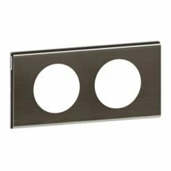 Plaque Celiane Métal 2 Postes Finition Black Nickel 069032