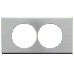 Plaque Celiane Métal 2 Postes Pour Rénovation Entraxe 57mm Inox Brossé 069108