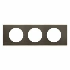 Plaque Celiane Métal 3 Postes Finition Black Nickel 069033 -Schneider Electric Soldes plaque celiane metal 3 postes finition black nickel 069033 1