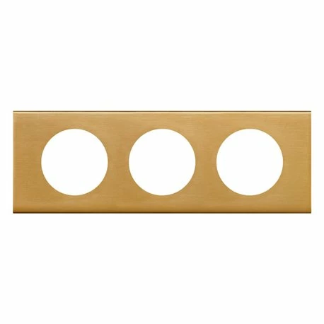 Plaque Celiane Métal 3 Postes Finition Bronze Doré 069133 4 Plaque Celiane Métal 3 Postes Finition Bronze Doré 069133 – Image 2