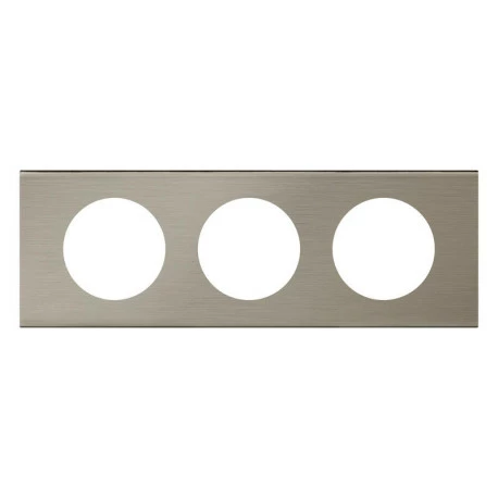 Plaque Celiane Métal 3 Postes Finition Inox Brosse 069103 4 Plaque Celiane Métal 3 Postes Finition Inox Brosse 069103 – Image 2