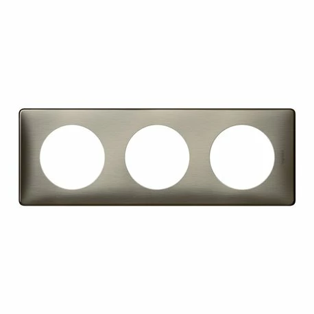 Plaque Celiane Métal 3 Postes - Finition Tungstène 068973 4 Plaque Celiane Métal 3 Postes - Finition Tungstène 068973 – Image 2