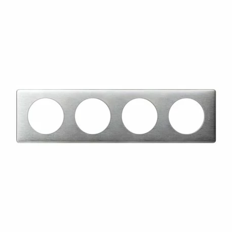 Plaque Celiane Métal 4 Postes Finition Aluminium 068924 4 Plaque Celiane Métal 4 Postes Finition Aluminium 068924 – Image 2