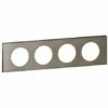 Plaque Celiane Métal 4 Postes Finition Inox Brossé 069104 1 Plaque Celiane Métal 4 Postes Finition Inox Brossé 069104 -Schneider Electric Soldes plaque celiane metal 4 postes finition inox brosse 069104