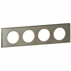 Plaque Celiane Métal 4 Postes Finition Inox Brossé 069104