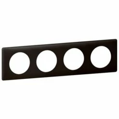 Plaque Celiane Poudré 4 Postes Finition Basalte 066744