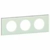 Plaque Celiane Verre 3 Postes Finition Verre Kaolin 069313 -Schneider Electric Soldes plaque celiane verre 3 postes finition verre kaolin 069313