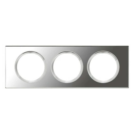 Plaque Celiane Verre 3 Postes Finition Verre Miroir 069123 4 Plaque Celiane Verre 3 Postes Finition Verre Miroir 069123 – Image 2