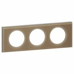 Plaque Celiane Verre 3 Postes Finition Verre Moka 069463