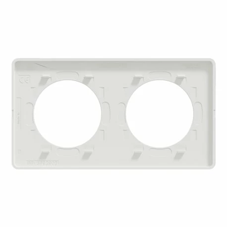 Schneider Electric Plaque De Finition Odace Touch S520804KW Kvadrat En Tissus Craie Et Liseré Blanc 2 Postes 4 Schneider Electric Plaque De Finition Odace Touch S520804KW Kvadrat En Tissus Craie Et Liseré Blanc 2 Postes – Image 2