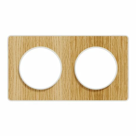 Schneider Electric Plaque De Finition Odace Touch S520804N Blanc Et Bois Naturel 2 Postes 4 Schneider Electric Plaque De Finition Odace Touch S520804N Blanc Et Bois Naturel 2 Postes – Image 2