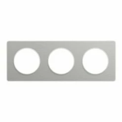 Schneider Electric Plaque De Finition Odace Touch S520806J Aluminium Brossé Et Blanc 3 Postes -Schneider Electric Soldes plaque de finition odace touch s520806j aluminium brosse et blanc 3 postes 3