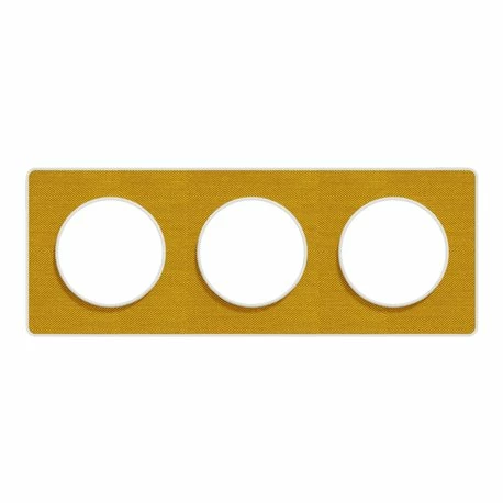Schneider Electric Plaque De Finition Odace Touch S520806KY Kvadrat En Tissus Ocre Et Liseré Blanc 3 Postes 10 Schneider Electric Plaque De Finition Odace Touch S520806KY Kvadrat En Tissus Ocre Et Liseré Blanc 3 Postes – Image 8