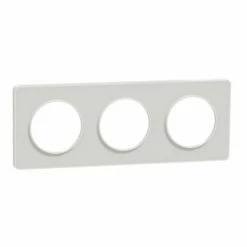 Schneider Electric Plaque De Finition Odace Touch S520806R Blanc Et Translucide Blanc 3 Postes