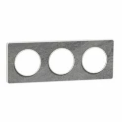 Schneider Electric Plaque De Finition Odace Touch S520806U Blanc Et Pierre Galet 3 Postes