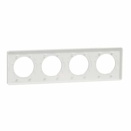 Schneider Electric Plaque De Finition Odace Touch S520808R Blanc Et Translucide Blanc 4 Postes 4 Schneider Electric Plaque De Finition Odace Touch S520808R Blanc Et Translucide Blanc 4 Postes – Image 2