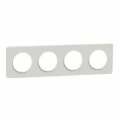 Schneider Electric Plaque De Finition Odace Touch S520808R Blanc Et Translucide Blanc 4 Postes