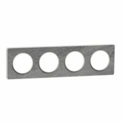 Schneider Electric Plaque De Finition Odace Touch S520808U Blanc Et Pierre Galet 4 Postes