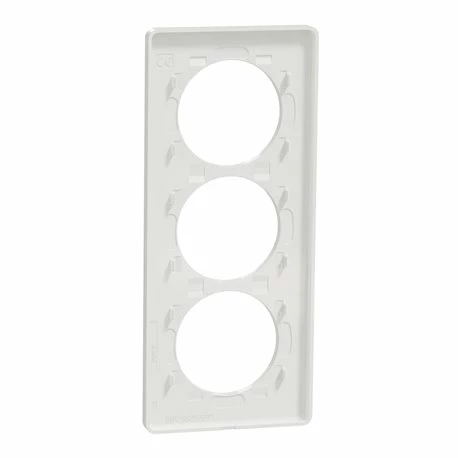 Schneider Electric Plaque De Finition Odace Touch S520816J Aluminium Brossé Et Blanc 3 Postes Verticaux 4 Schneider Electric Plaque De Finition Odace Touch S520816J Aluminium Brossé Et Blanc 3 Postes Verticaux – Image 2